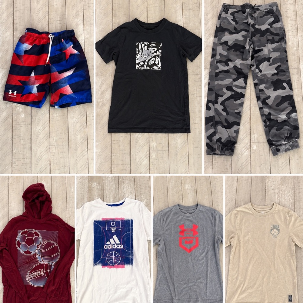 Boys Size 14/16 Athletic Clothing Lot – Nike, Adidas, Under Armour, Sonoma & NBA